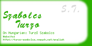 szabolcs turzo business card